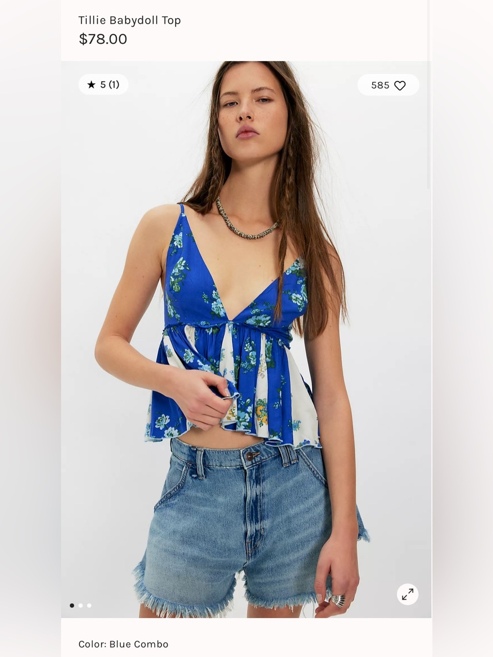 NWOT! Free People Tillie Babydoll Top - Retail $78